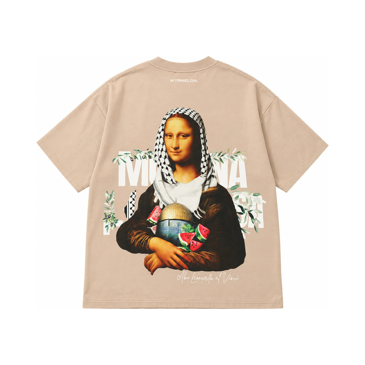 Mona Lisa Tee - Beige product illustration back view