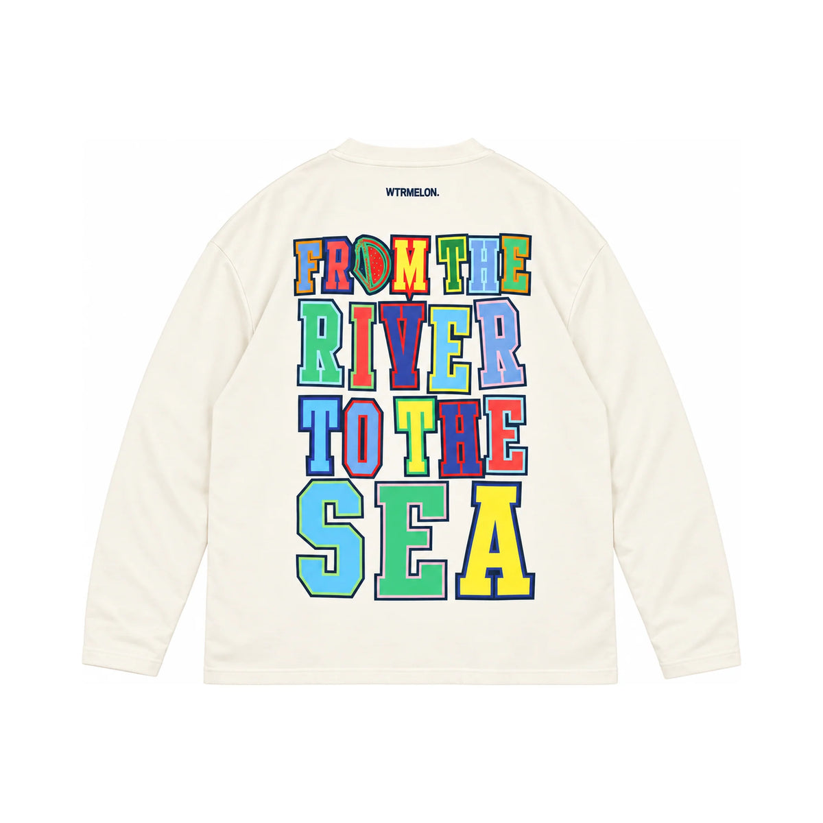 The Forbidden Phrase V2 Long Sleeve - Off White product illustration back view