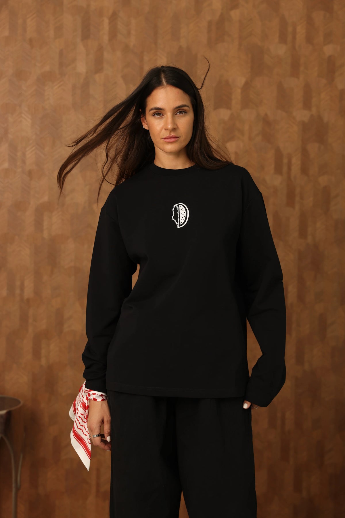Just Do It Long Sleeve - Black studio fit and design view