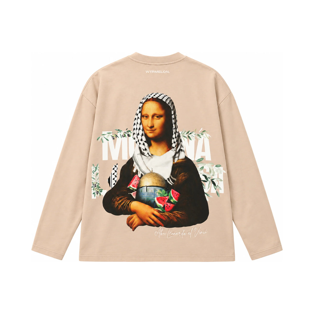 Mona Lisa Long Sleeve - Beige product illustration back view