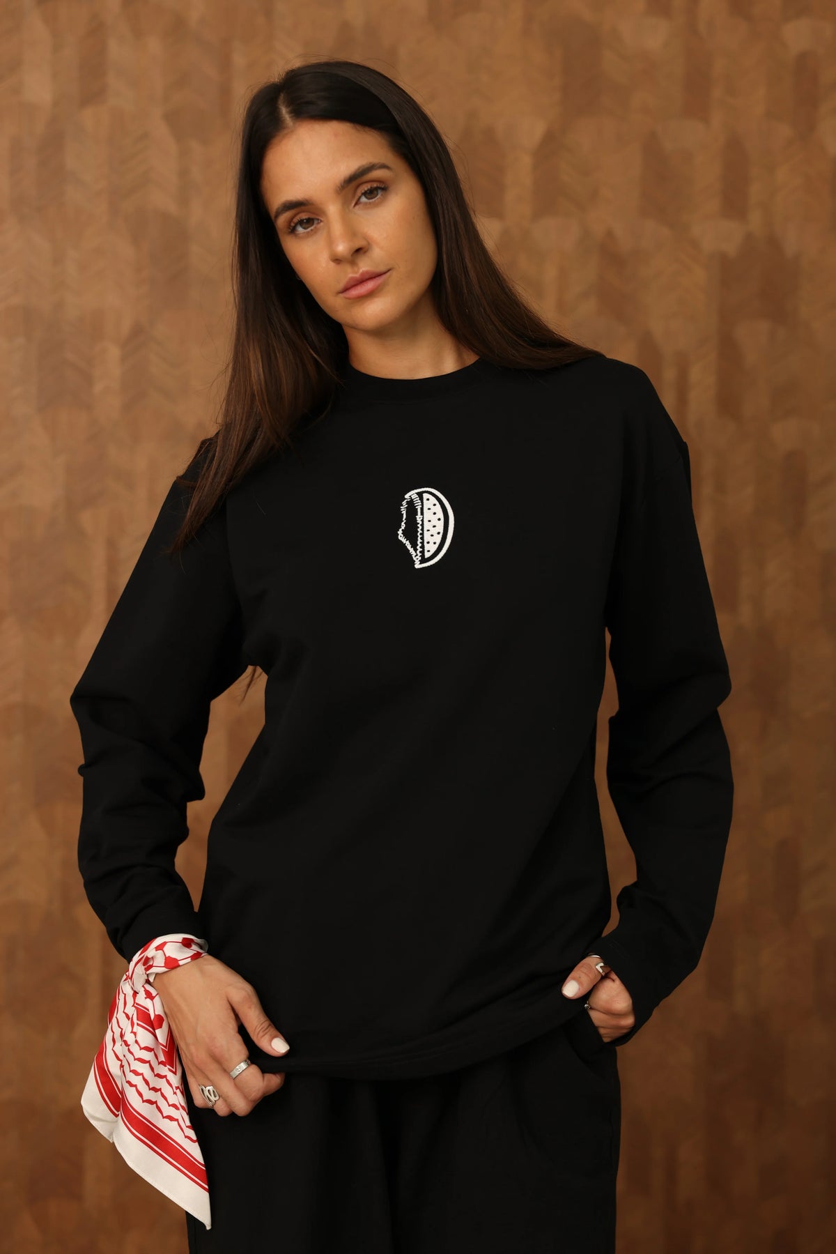 Just Do It Long Sleeve - Black studio fit and design view