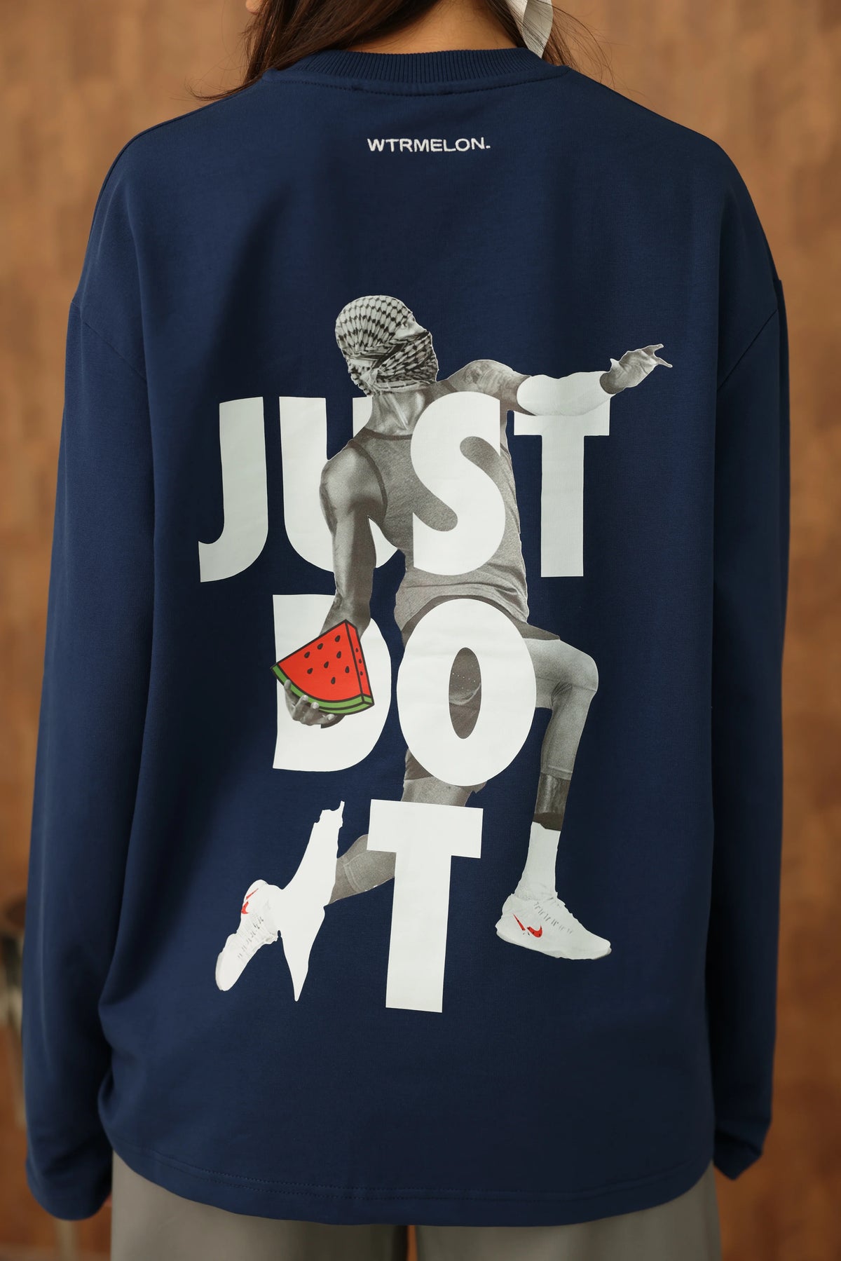 just-do-it-long-sleeve-navy full studio photograph 1282