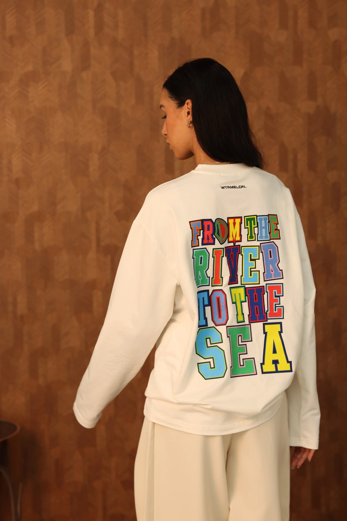 The Forbidden Phrase V2 Long Sleeve - Off White studio fit and design view