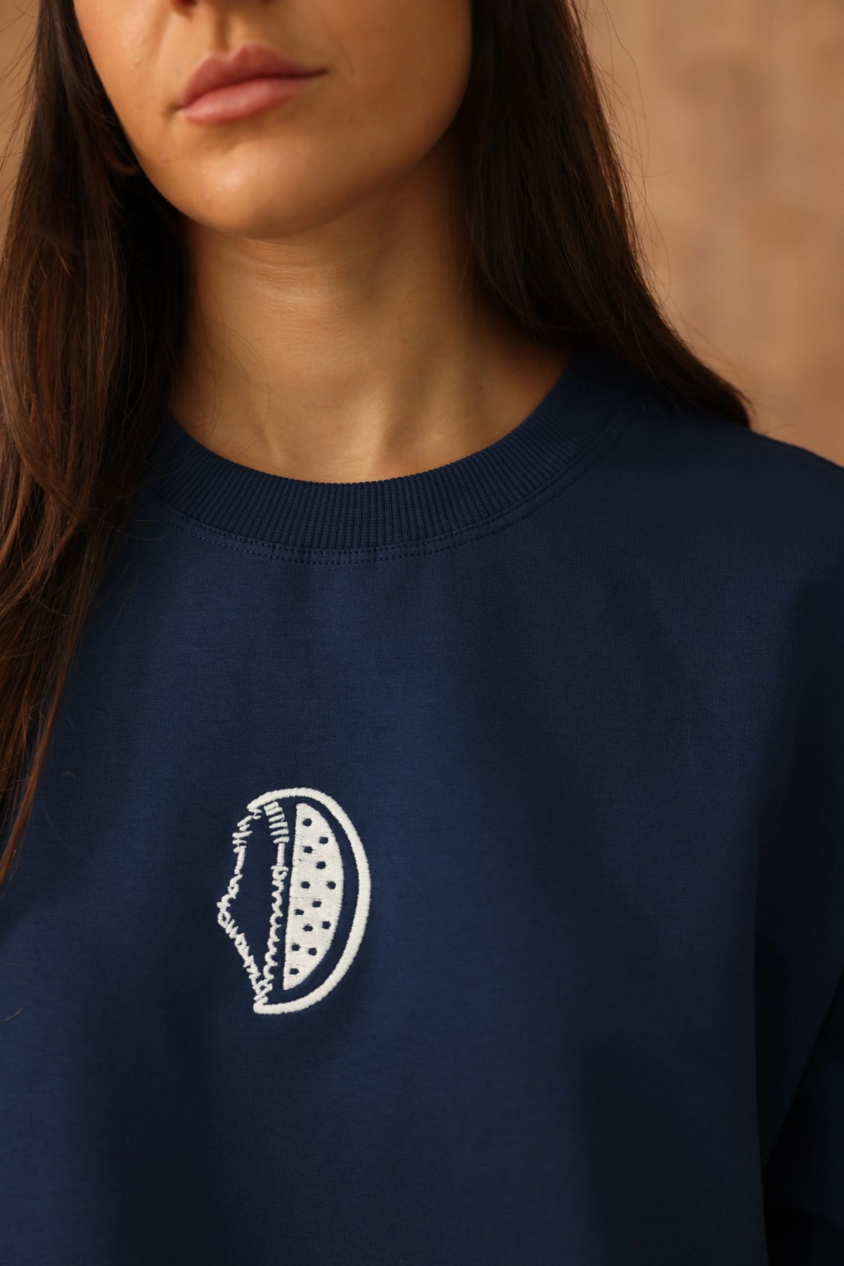 just-do-it-tee-navy full studio photograph 1457