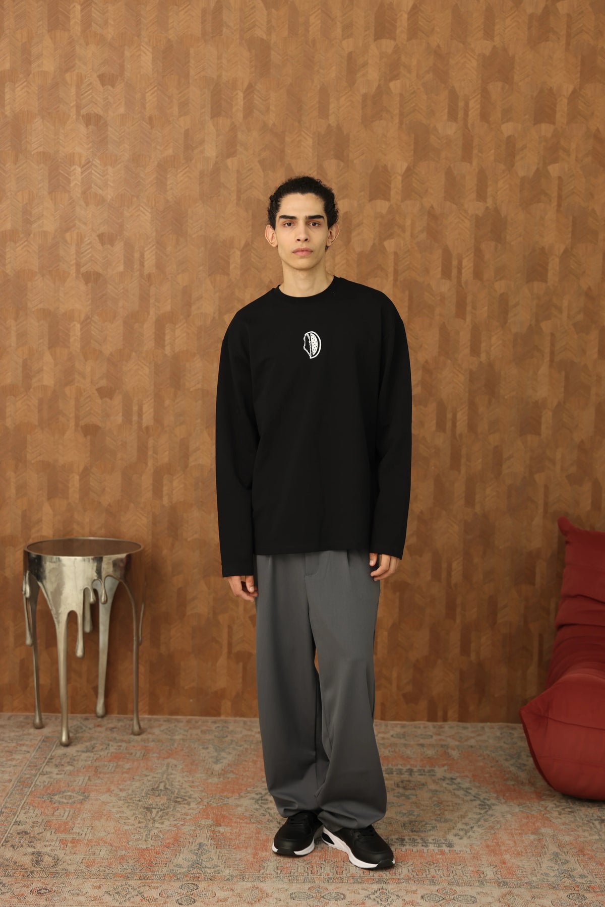 Just Do It Long Sleeve - Black studio fit and design view