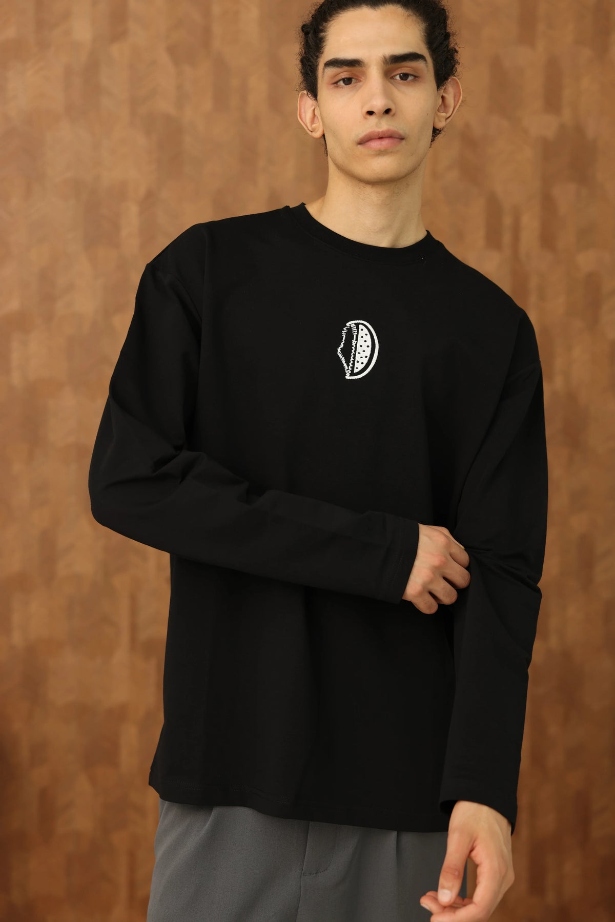 Just Do It Long Sleeve - Black studio fit and design view