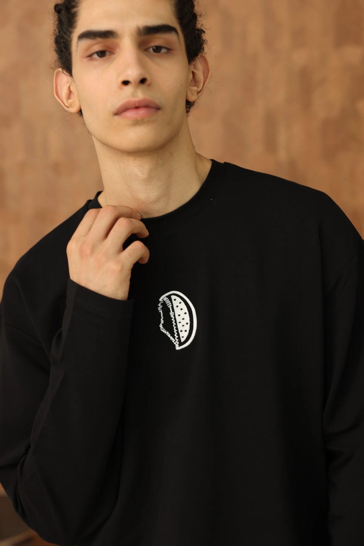 Just Do It Long Sleeve - Black studio fit and design view