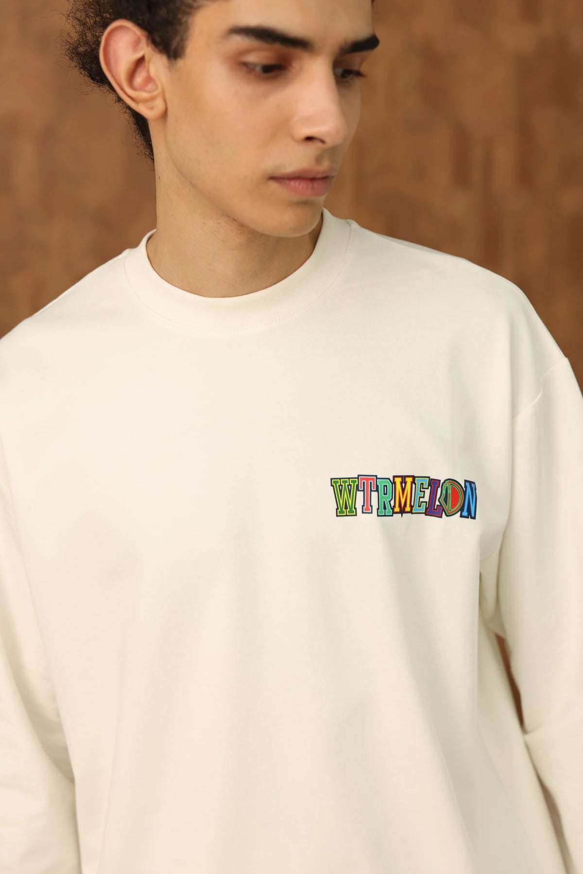 The Forbidden Phrase V2 Long Sleeve - Off White studio fit and design view