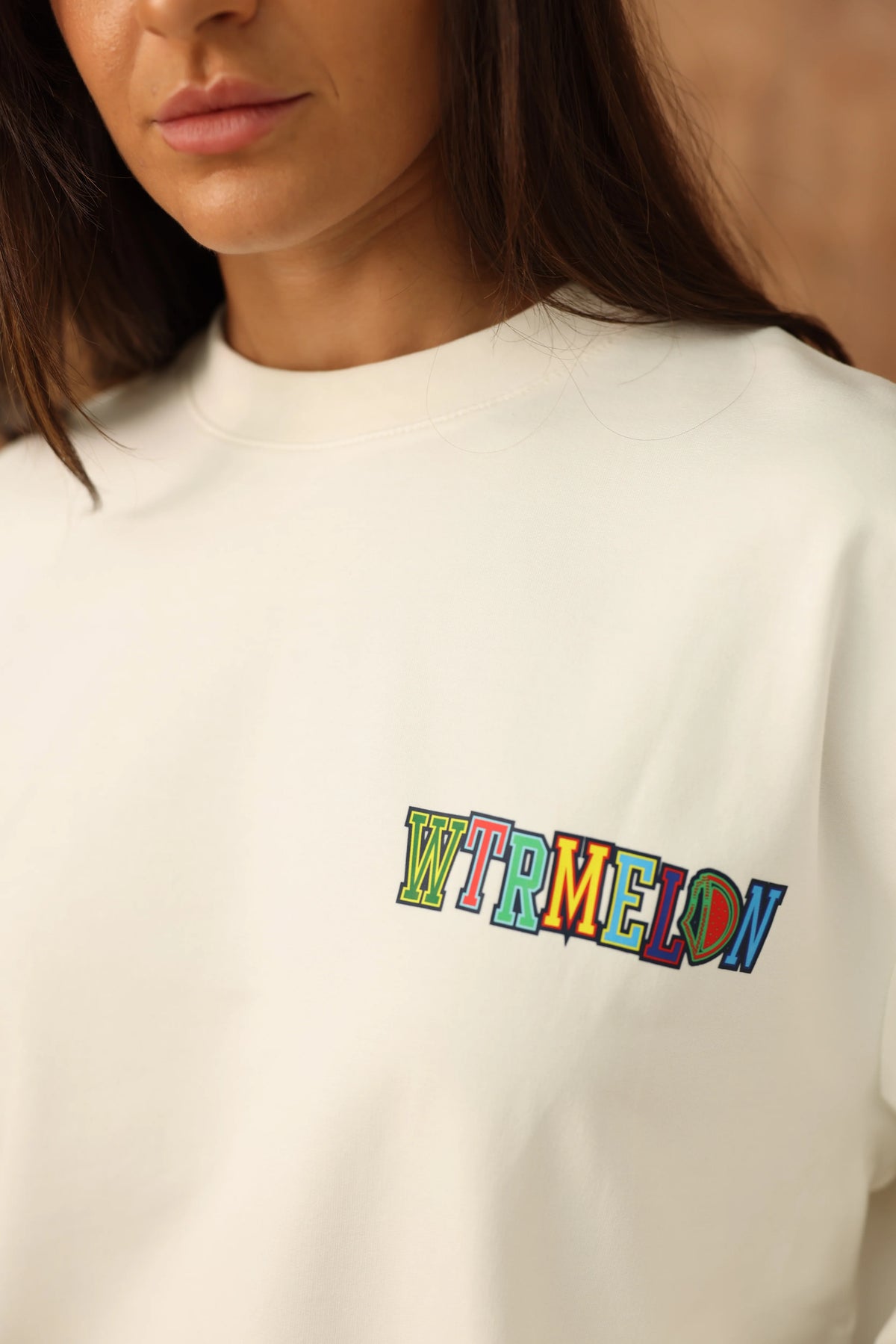 The Forbidden Phrase V2 Long Sleeve - Off White studio fit and design view